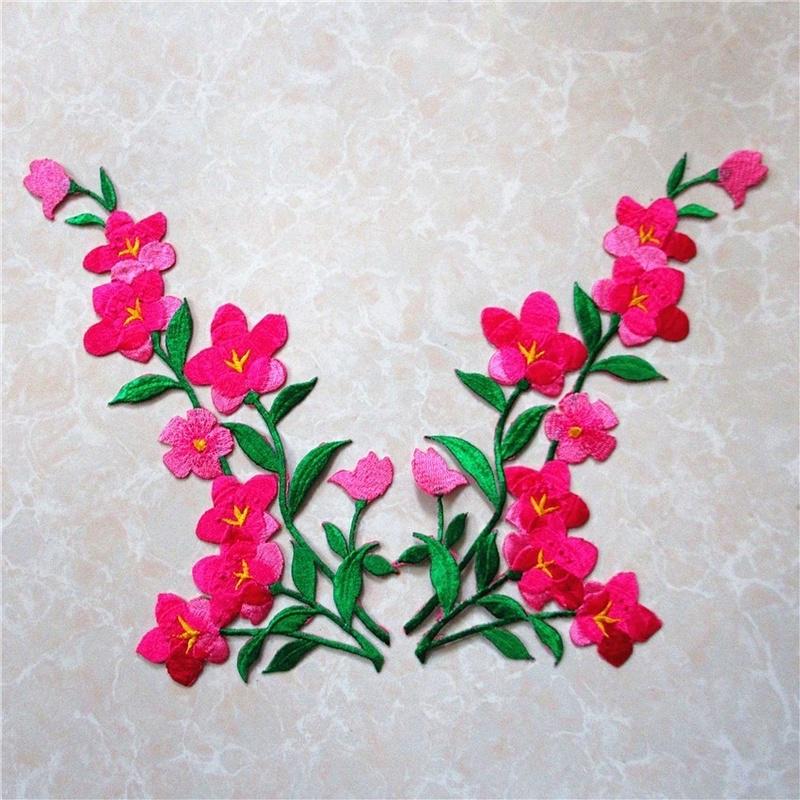 Applique Patch Flower - 1/2 szt. Ładna niebieska naszywka kwiatowa