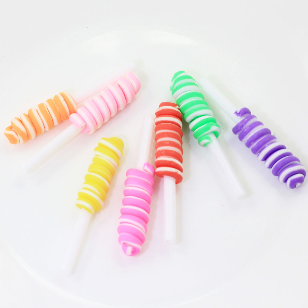 Christmas Craft Embellishment - 100/50 sztuk 8*52MM długi Lollipop Swirl