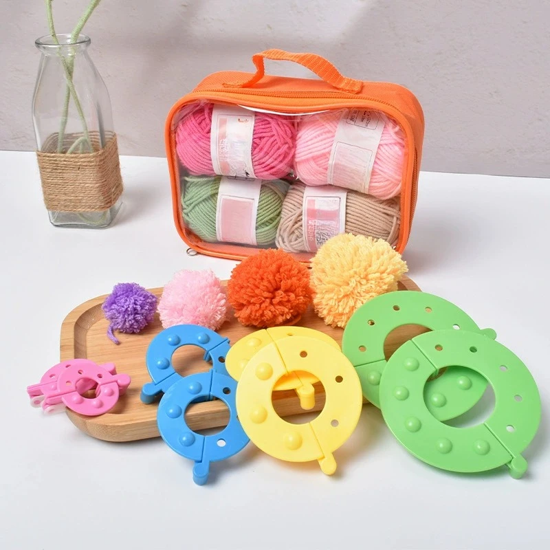 Pom Pom Maker Tool - 8 SZTUK 4 rozmiary Fluff Ball
