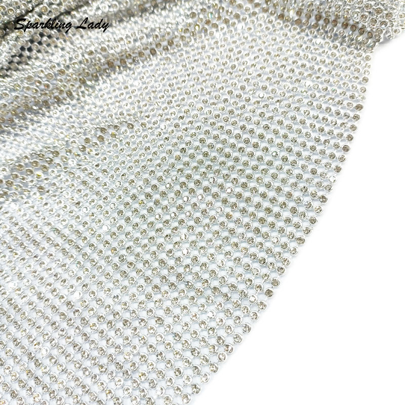 Tkanina z metalowymi dżetami 3 – Crystal Mesh Fabric recenzja i cena