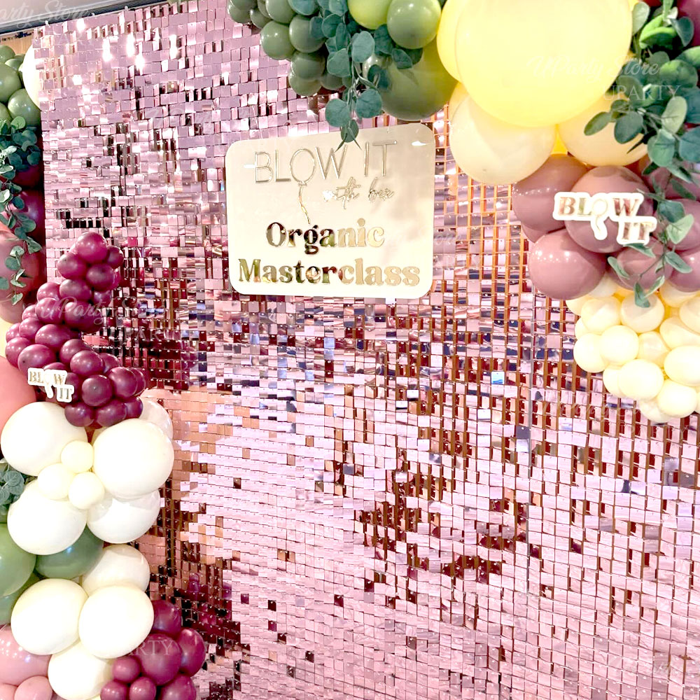 Błyszczące Różowe Panele Ścien – Sequin Fabric Panel recenzja i cena