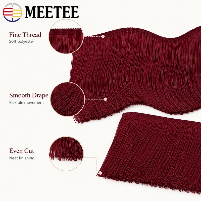 5/10 jardów 10-30cm Czerwone F – Fringe Ribbon Sewing recenzja i cena
