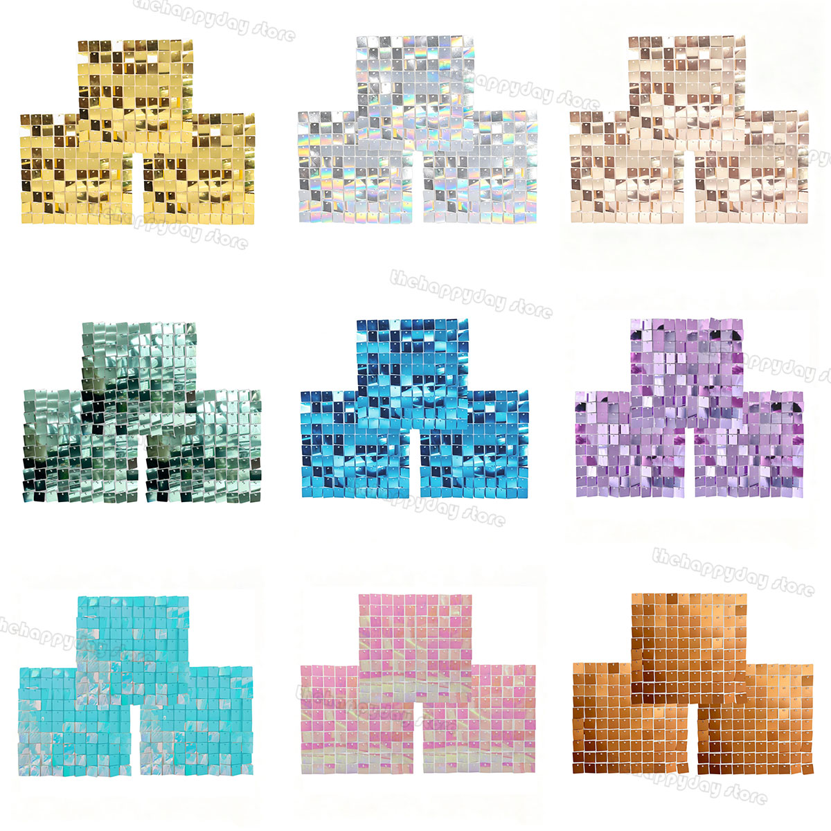 18-3 szt. Paneli do tła z ceki – Sequin Fabric Panel recenzja i cena