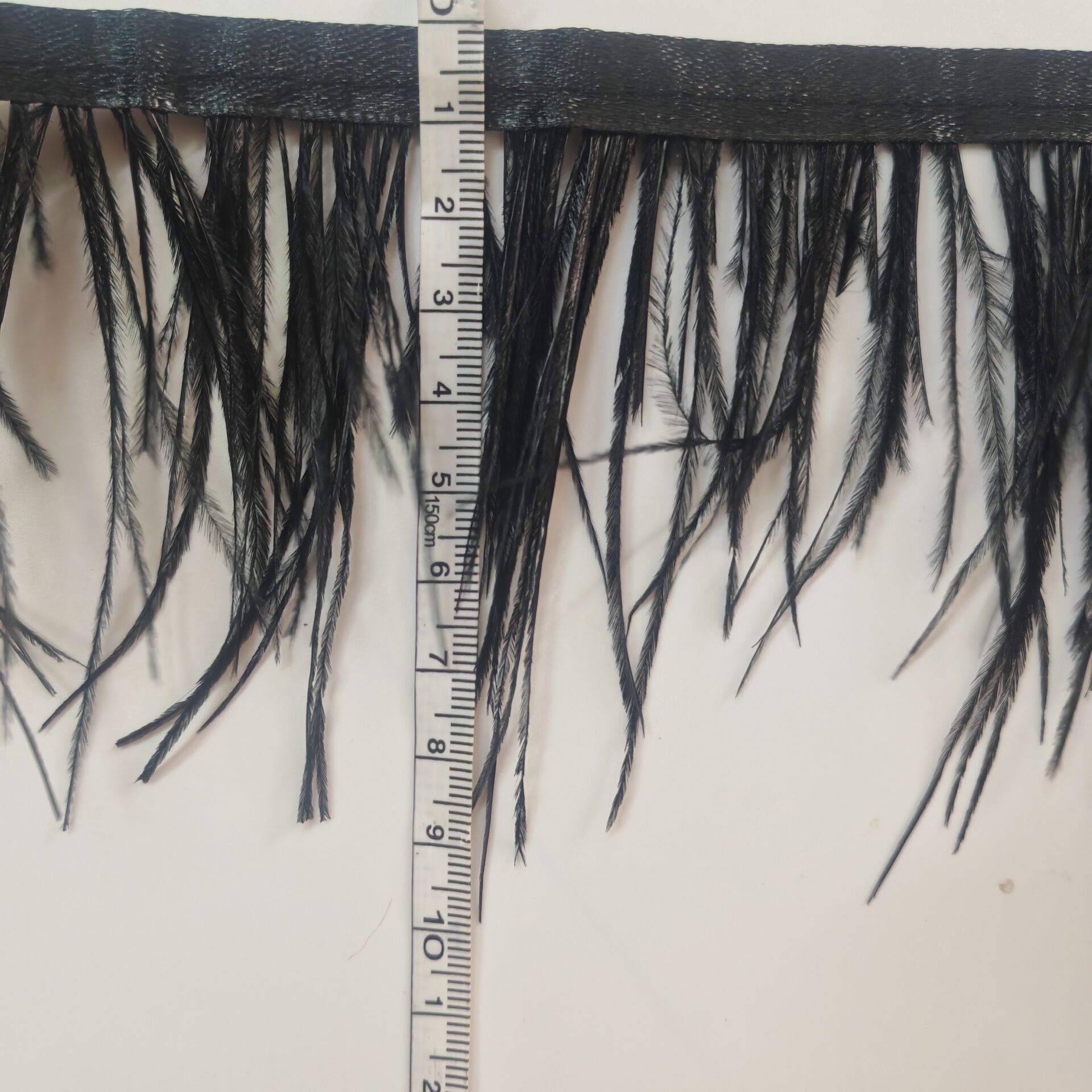 Czarna taśma z piór strusich 1 – Fringe Ribbon Sewing recenzja i cena
