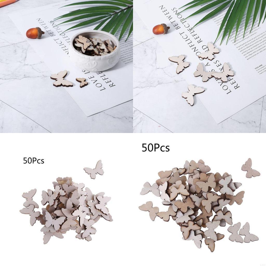 50 szt. Kształt motyla drewnia – Christmas Craft Embellishment recenzja i cena