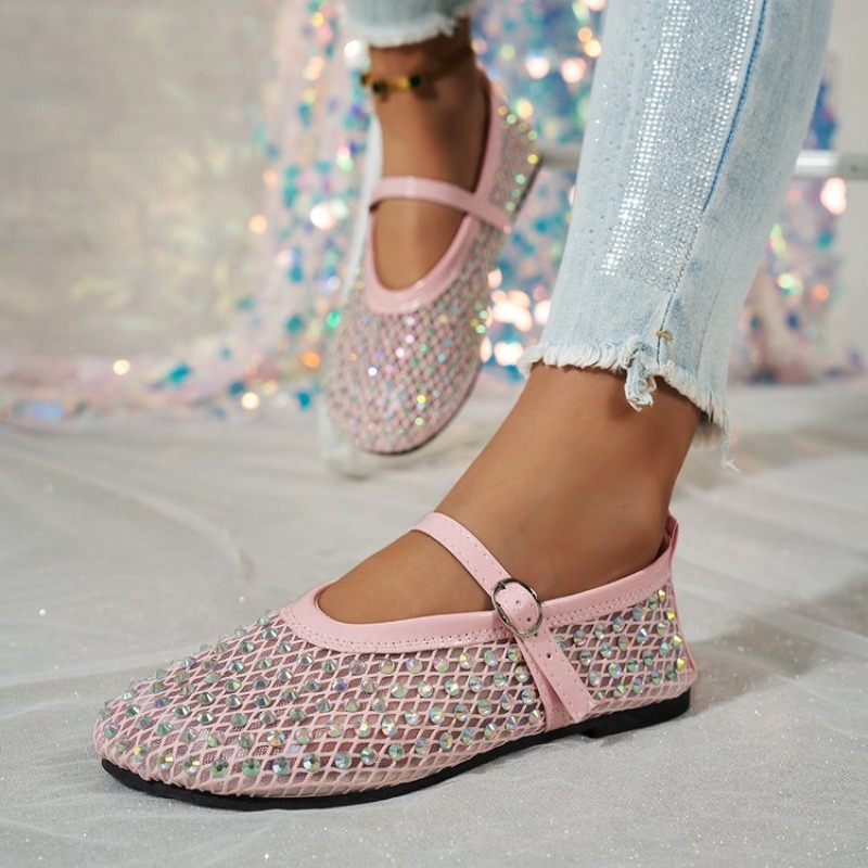 Damskie Baleriny Mary Jane z S – Crystal Mesh Fabric recenzja i cena